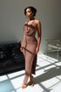 Aria Beaded Cowl Neck Maxi Dress